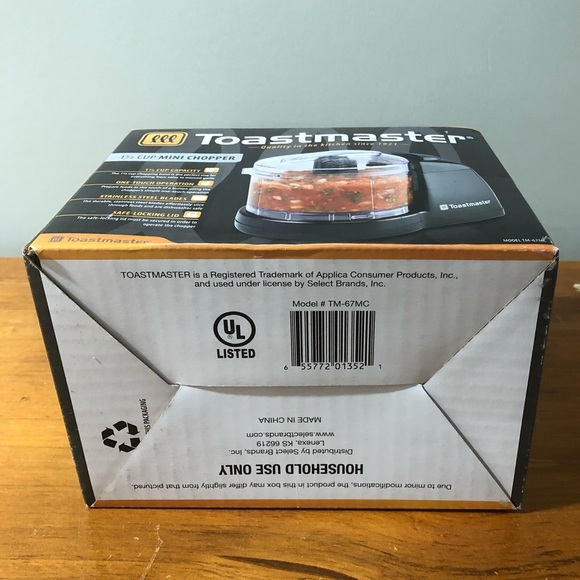 Toastmaster 1.5 Cup Mini Chopper New In Box - Picture 3 of 3